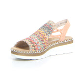 Sandalo con zeppa multicolor apricot | Boscaini Scarpe
