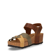 Sandalo con zeppa bosco cuoio rust | Boscaini Scarpe