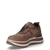 Sneaker in ecopelle con zeppa marrone | Boscaini Scarpe