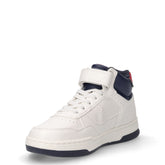 John Se Mid sneaker in ecopelle bambino bianco blu rosso | Boscaini Scarpe