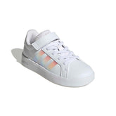 Grand Court 3.0 sneaker in ecopelle bambina bianco iridescente | Boscaini Scarpe