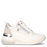 Sneaker con zeppa in pelle bianco | Boscaini Scarpe