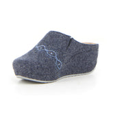 Rapy ciabatta con zeppa navy | Boscaini Scarpe