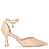 Sandalo a punta con tacco in ecopelle nude | Boscaini Scarpe