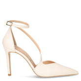 Sandalo a punta con tacco in ecopelle burro - DU SIMON | Boscaini Scarpe