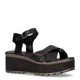 Sandalo con zeppa nero - Sandali Con Tacco Donna | Boscaini Scarpe
