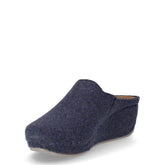 Rapy ciabatta in tessuto con zeppa blu | Boscaini Scarpe