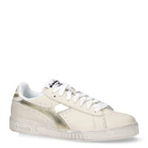 Game Low Waxed Metal sneaker in pelle bianco oro | Boscaini Scarpe