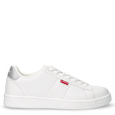 Bell sneaker in ecopelle bambino argento bianco | Boscaini Scarpe
