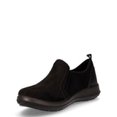 Mocassino sportivo in tessuti con zip nero | Boscaini Scarpe