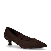 Décolleté in tessuto scamosciato marrone | Boscaini Scarpe