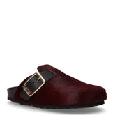 Sara sabot in cavallino con fibbia vino | Boscaini Scarpe
