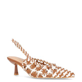 Décolleté slingback a punta white camel | Boscaini Scarpe