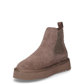 Stivaletto caldo in pelle taupe | Boscaini Scarpe