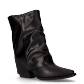 Stivaletto camperos in pelle con risvolto nero - Stivaletti Donna | Boscaini Scarpe
