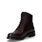 Stivaletto stringato in pelle con zip testa di moro | Boscaini Scarpe