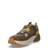 Groove Washed sneaker in tessuto e pelle militare | Boscaini Scarpe