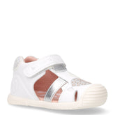 Sandalo in pelle bambina bianco argento - Scarpe Bambina | Boscaini Scarpe