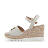 Sandalo con zeppa avorio - REPO DONNA | Boscaini Scarpe