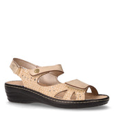 Sandalo in ecopelle con zeppa beige | Boscaini Scarpe