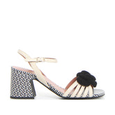 Sandalo con tacco milk nero - Sandali Con Tacco Donna | Boscaini Scarpe