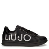 Ginny 01 sneaker in ecopelle nero argento - LIU-JO | Boscaini Scarpe