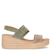 Sandalo con zeppa in pelle salvia - Summer Days Sandali Donna | Boscaini Scarpe