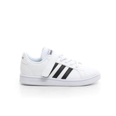 Grand Court sneaker bambino bianco nero | Boscaini Scarpe