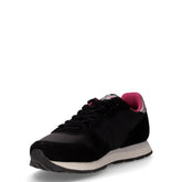 Stargirl Glitter Logo sneaker in pelle e tessuto bambina nero | Boscaini Scarpe