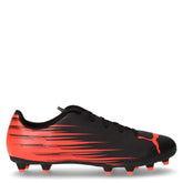 ATTACANTO II FG/AG JR scarpa da calcio in ecopelle con tacchetti nero rosso | Boscaini Scarpe