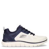 Track broader sneaker in tessuto off white navy - Sneakers Uomo | Boscaini Scarpe