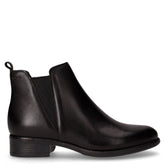 Stivaletto in pelle con elastici laterali nero | Boscaini Scarpe
