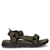Meek sandalo in tessuto oliva nero | Boscaini Scarpe