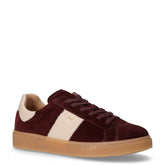 Sneaker in pelle scamosciata bordeaux | Boscaini Scarpe