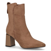 Tronchetto a punta in tessuto taupe - Tronchetti Donna | Boscaini Scarpe