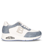 Sneaker in ecopelle con zeppa navy bianco - LAURA BIAGIOTTI | Boscaini Scarpe