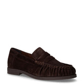 Mocassino in pelle scamosciata marrone | Boscaini Scarpe