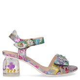 Framboiseo sandalo con tacco in pelle indigo - Sandali Con Tacco Donna | Boscaini Scarpe