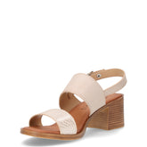 Sandalo con tacco beige | Boscaini Scarpe
