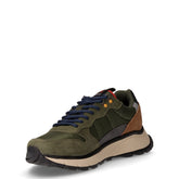 Fire&Camping sneaker in tessuto e pelle militare scuro | Boscaini Scarpe