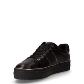 Sneaker in ecopelle con platform nero oro | Boscaini Scarpe