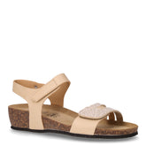 Sandalo in ecopelle con zeppa sabbia - Sandali Con Tacco Donna | Boscaini Scarpe