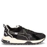 Breeze sneaker in pelle e tessuto nero - W6YZ | Boscaini Scarpe