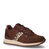 Sneaker in tessuto ed ecopelle marrone rosa | Boscaini Scarpe