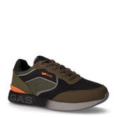 Douglas sneaker in tessuto ed ecopelle militare nero | Boscaini Scarpe