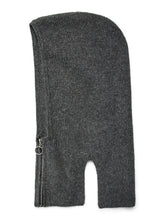 Passamontagna/balaclava in maglia con zip grigio scuro | Boscaini Scarpe