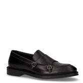 Mocassino con cinturini in pelle nero - FRAU | Boscaini Scarpe