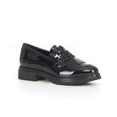 Mocassino con frangia nero vernice - Mid Season Sale Mocassini Donna | Boscaini Scarpe