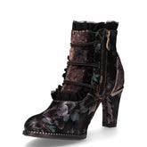 Alcbaneo tronchetto con zip in pelle antracite | Boscaini Scarpe