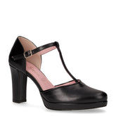 Sandalo con tacco e cinturino in ecopelle nero - DU SIMON | Boscaini Scarpe